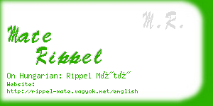 mate rippel business card